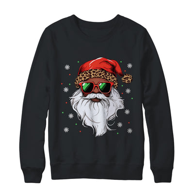 African American Santa Claus Black Christmas Leopard Xmas Shirt & Sweatshirt | teecentury