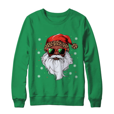 African American Santa Claus Black Christmas Leopard Xmas Shirt & Sweatshirt | teecentury