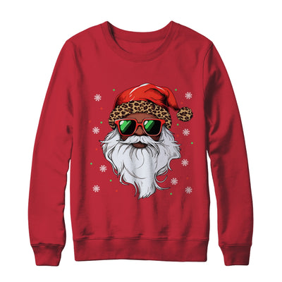 African American Santa Claus Black Christmas Leopard Xmas Shirt & Sweatshirt | teecentury