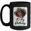 African American Woman It's My Birthday Black Queen Mug | teecentury