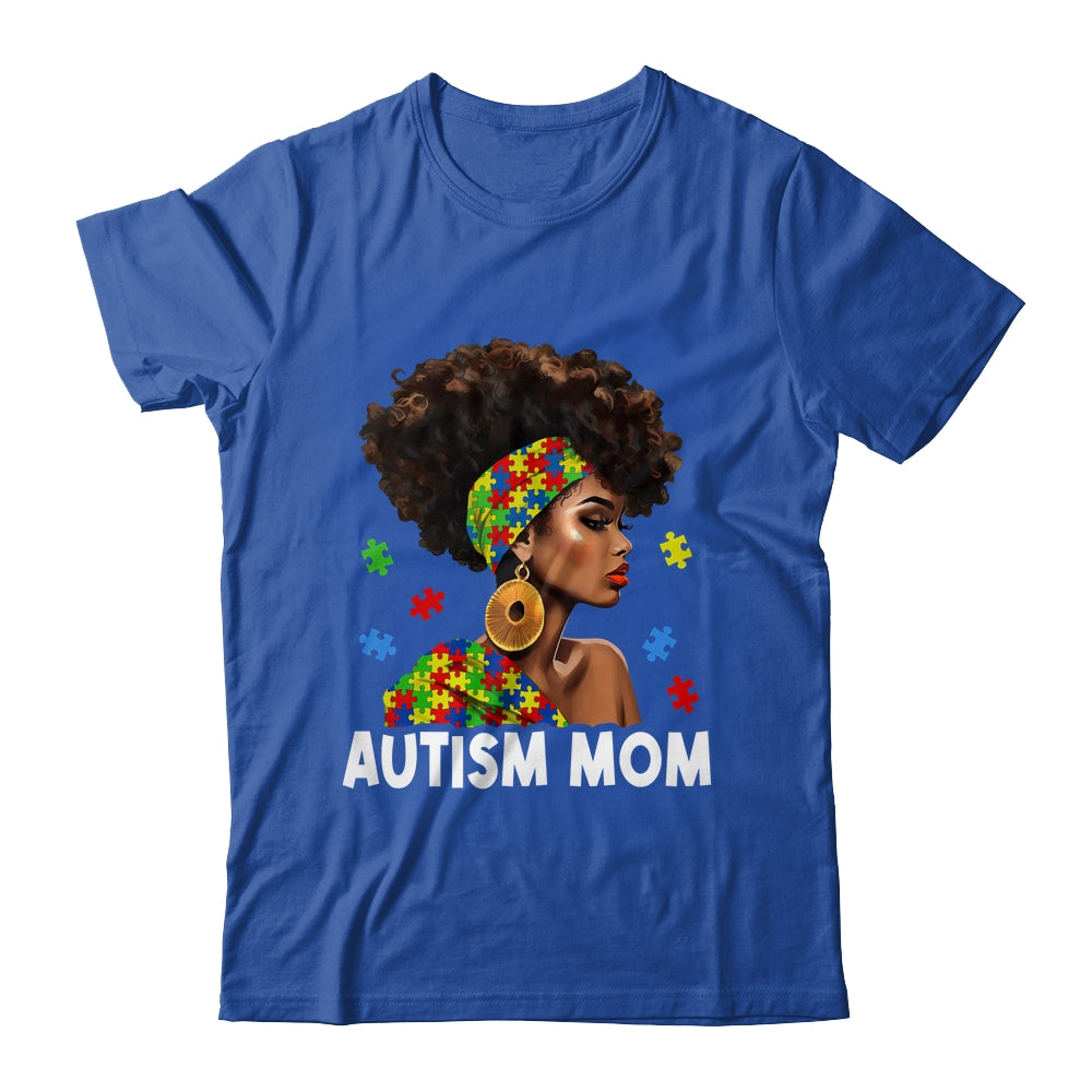 African Black Autism Mom Afro Mother Autism Awareness Mama Shirt & Tank Top | teecentury
