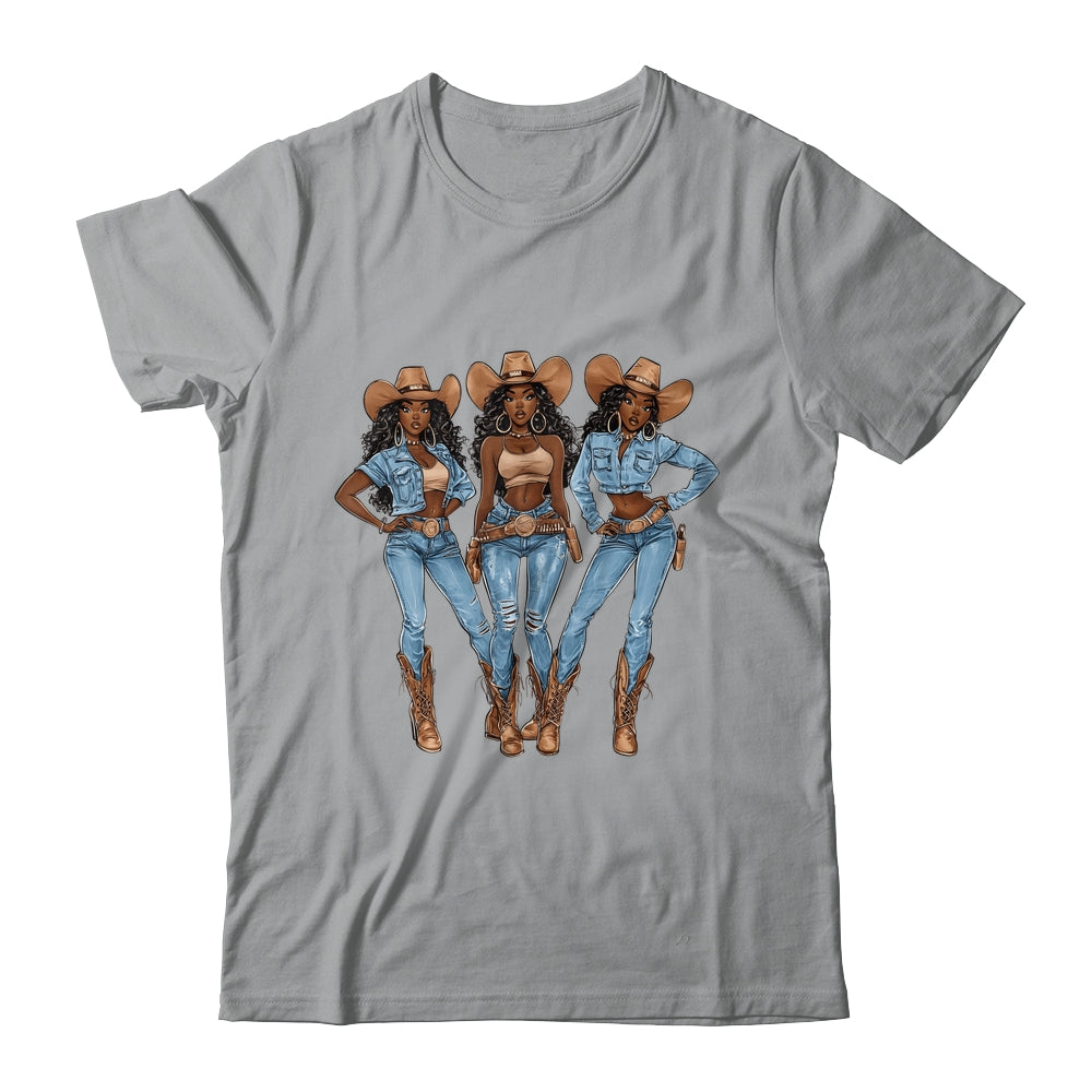 African Cowgirls Melanin Western Country Texas Juneteenth Shirt & Tank Top | teecentury