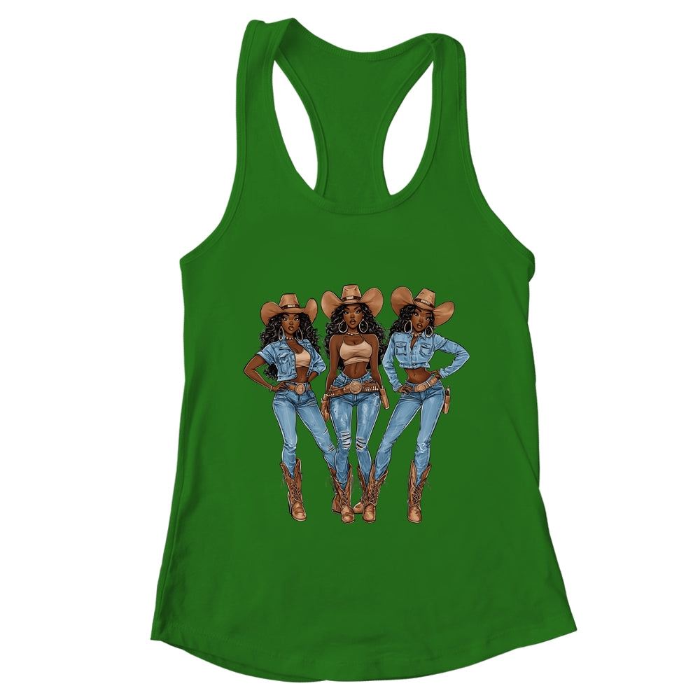 African Cowgirls Melanin Western Country Texas Juneteenth Shirt & Tank Top | teecentury