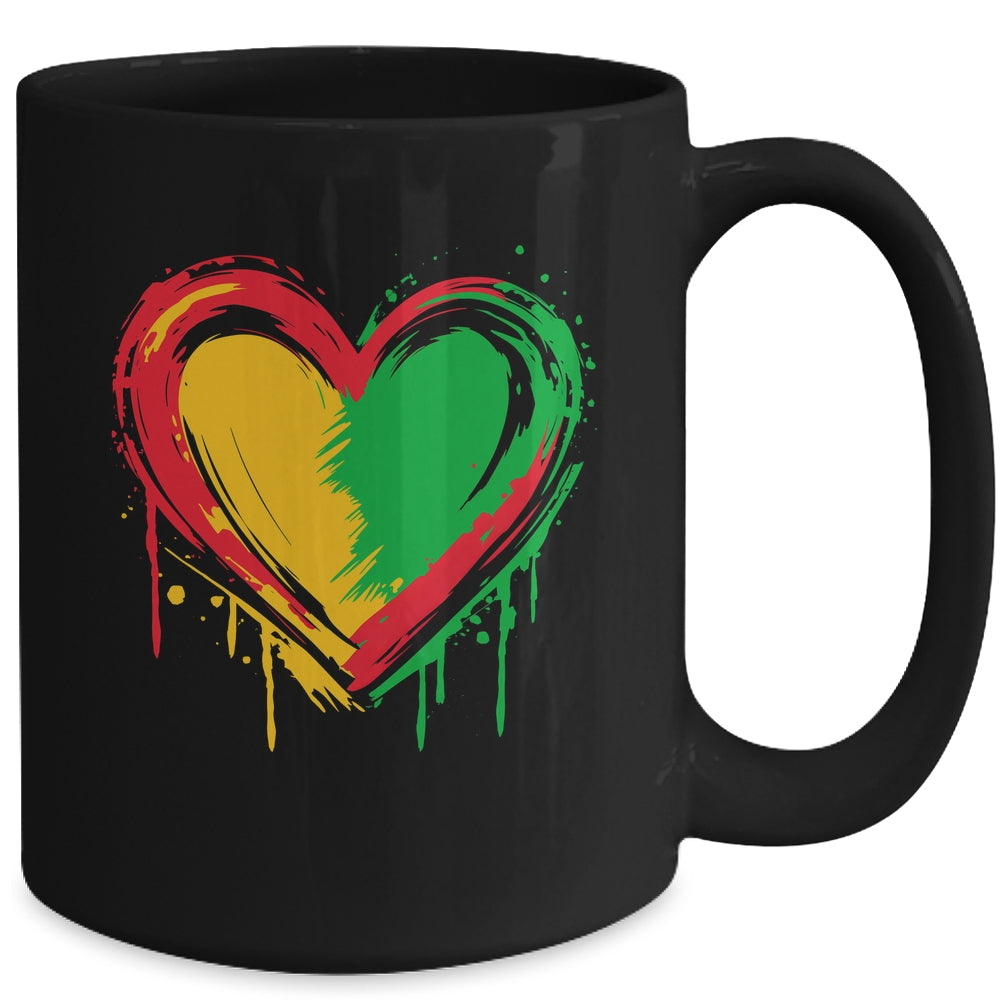 African Heart Black History Month African American Men Women Mug | teecentury