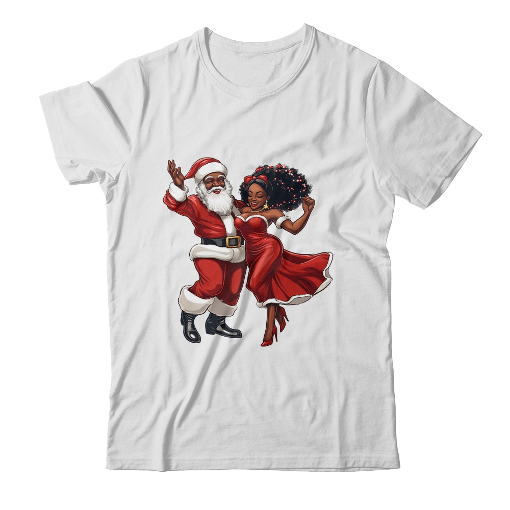 African Santa Mrs Claus Dancing African American Christmas Shirt & Sweatshirt | teecentury