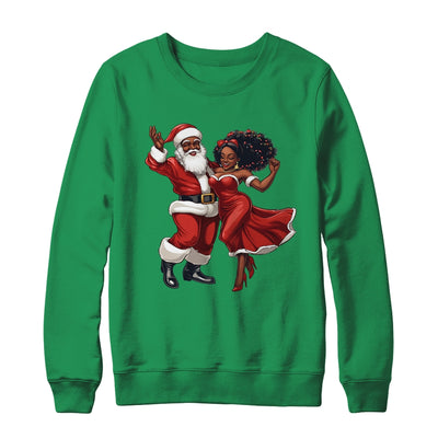 African Santa Mrs Claus Dancing African American Christmas Shirt & Sweatshirt | teecentury