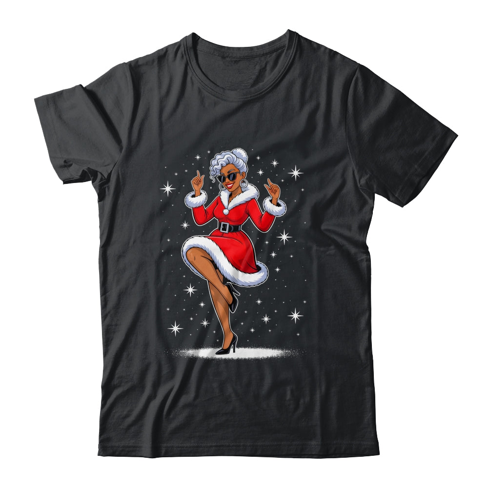 African Santa Wife Dancing African American Christmas Shirt & Sweatshirt | teecentury