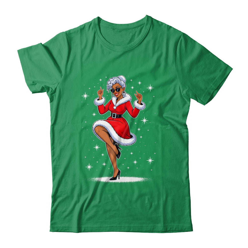 African Santa Wife Dancing African American Christmas Shirt & Sweatshirt | teecentury