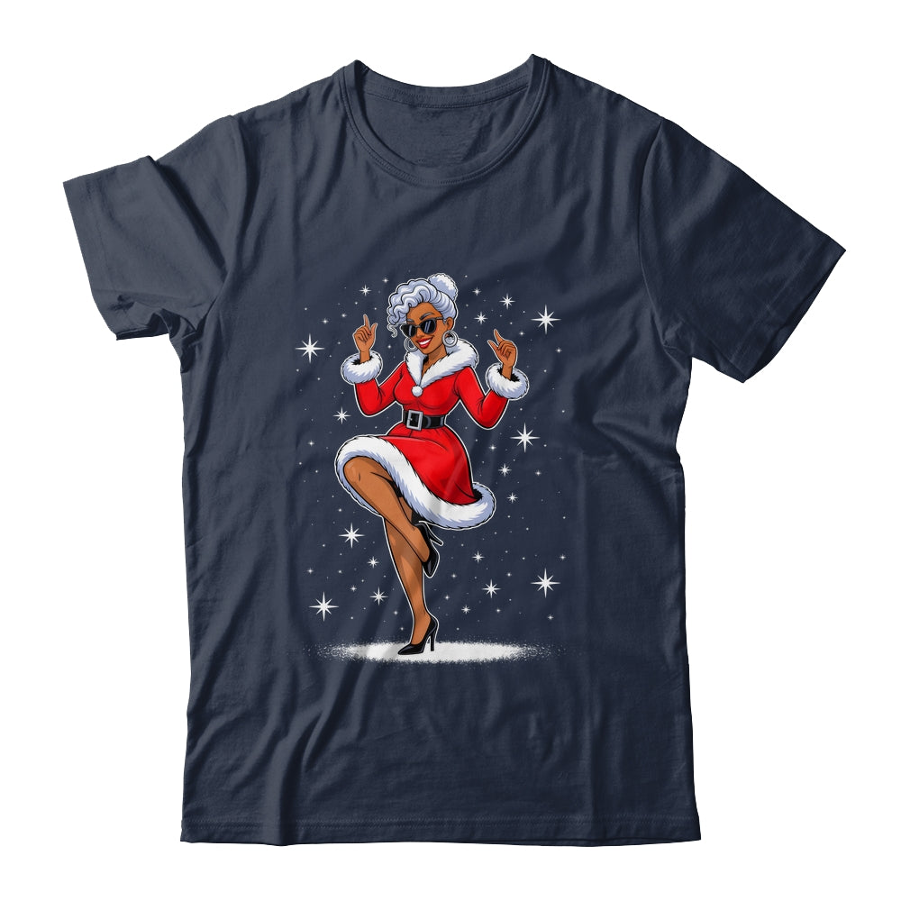 African Santa Wife Dancing African American Christmas Shirt & Sweatshirt | teecentury