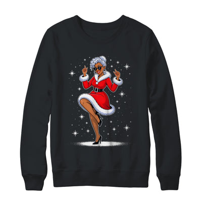 African Santa Wife Dancing African American Christmas Shirt & Sweatshirt | teecentury