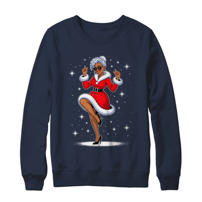 African Santa Wife Dancing African American Christmas Shirt & Sweatshirt | teecentury