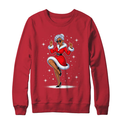 African Santa Wife Dancing African American Christmas Shirt & Sweatshirt | teecentury