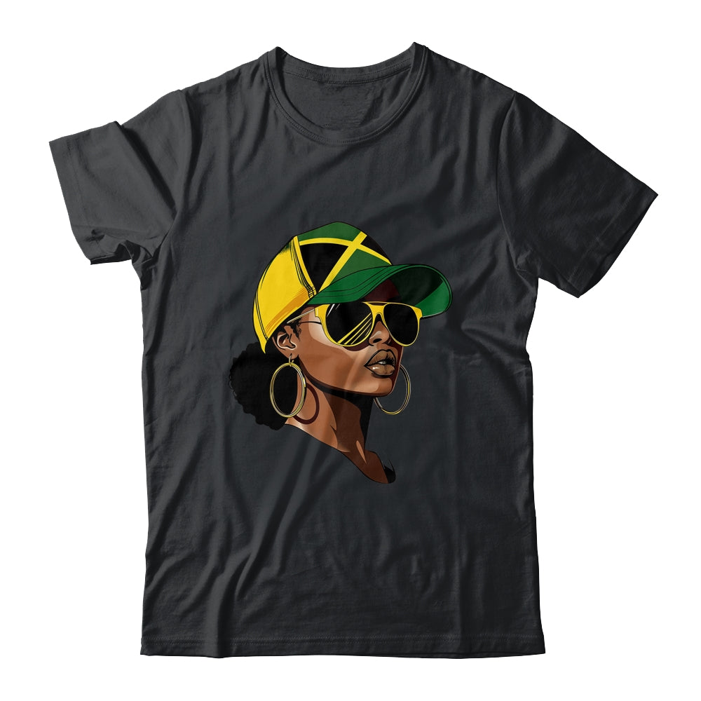 Afro Girl Patriotic Jamaica Flag Jamaica Independence Day Shirt & Tank Top | teecentury