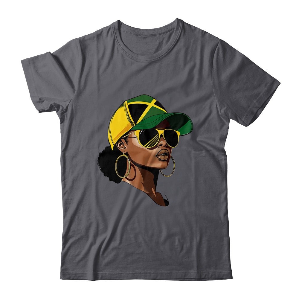 Afro Girl Patriotic Jamaica Flag Jamaica Independence Day Shirt & Tank Top | teecentury