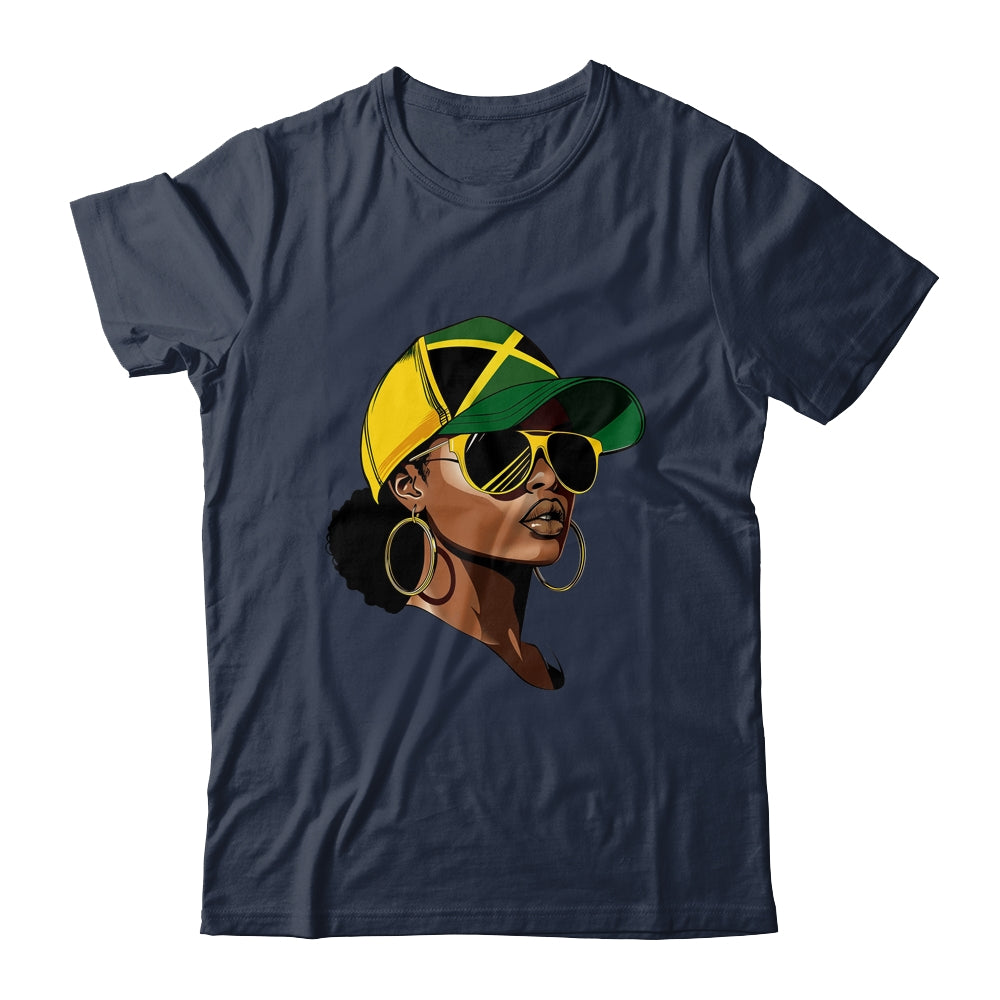 Afro Girl Patriotic Jamaica Flag Jamaica Independence Day Shirt & Tank Top | teecentury