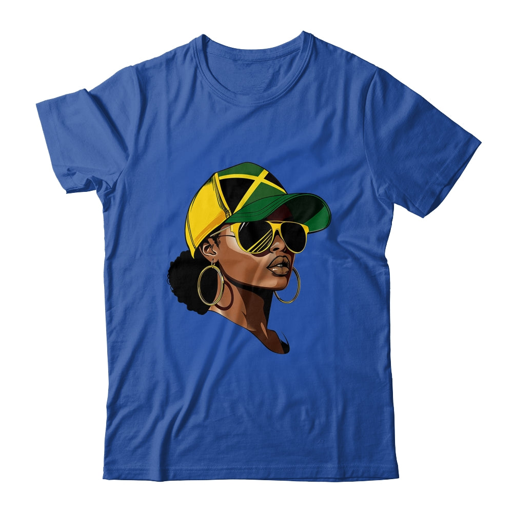 Afro Girl Patriotic Jamaica Flag Jamaica Independence Day Shirt & Tank Top | teecentury