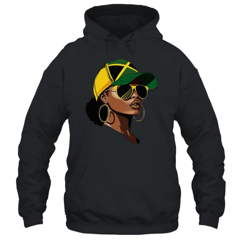 Afro Girl Patriotic Jamaica Flag Jamaica Independence Day Shirt & Tank Top | teecentury