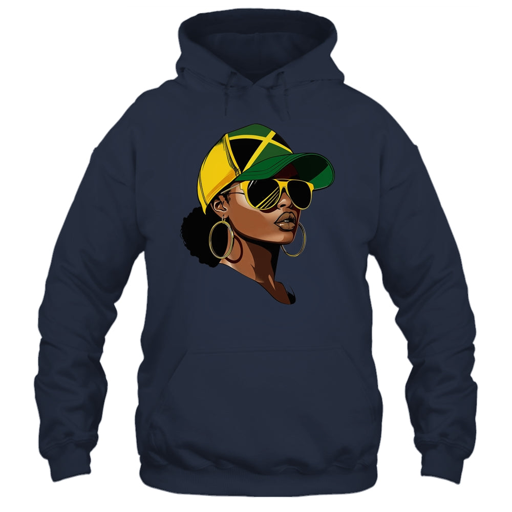 Afro Girl Patriotic Jamaica Flag Jamaica Independence Day Shirt & Tank Top | teecentury