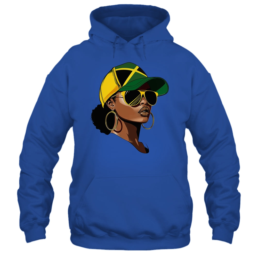 Afro Girl Patriotic Jamaica Flag Jamaica Independence Day Shirt & Tank Top | teecentury