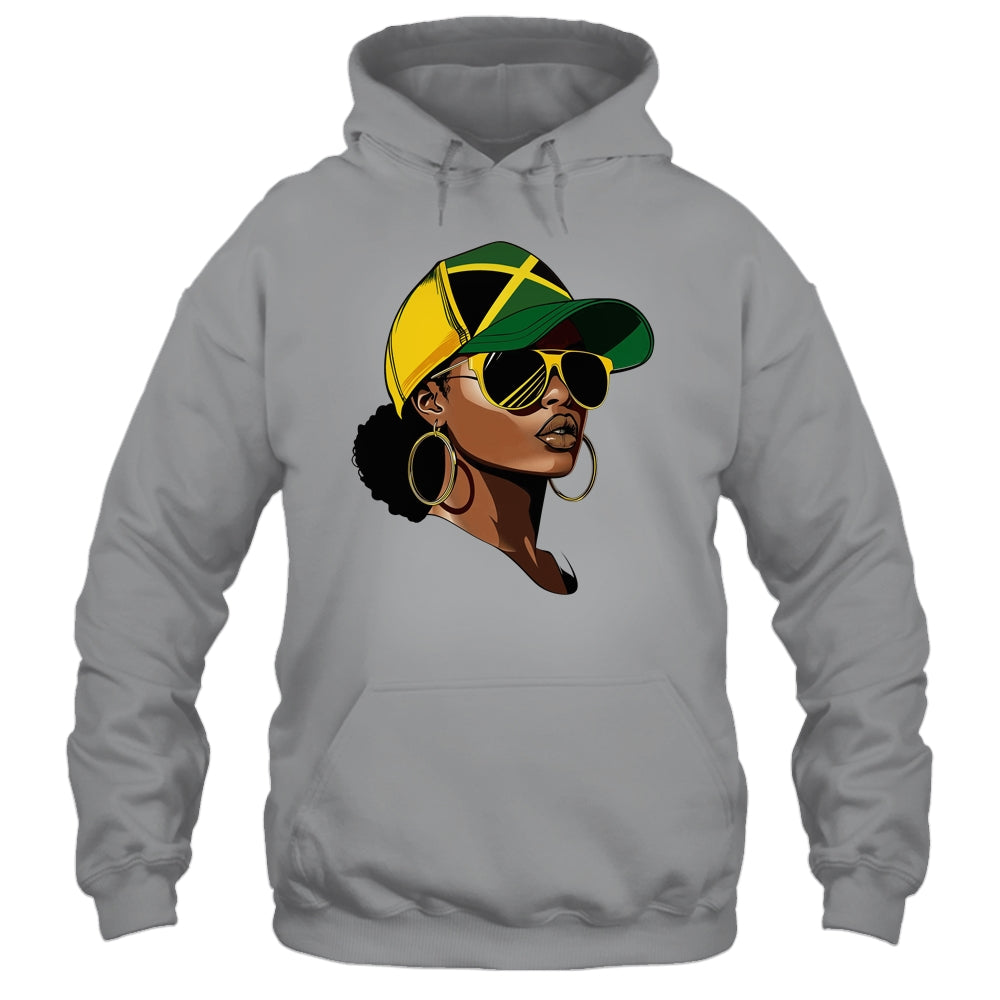 Afro Girl Patriotic Jamaica Flag Jamaica Independence Day Shirt & Tank Top | teecentury