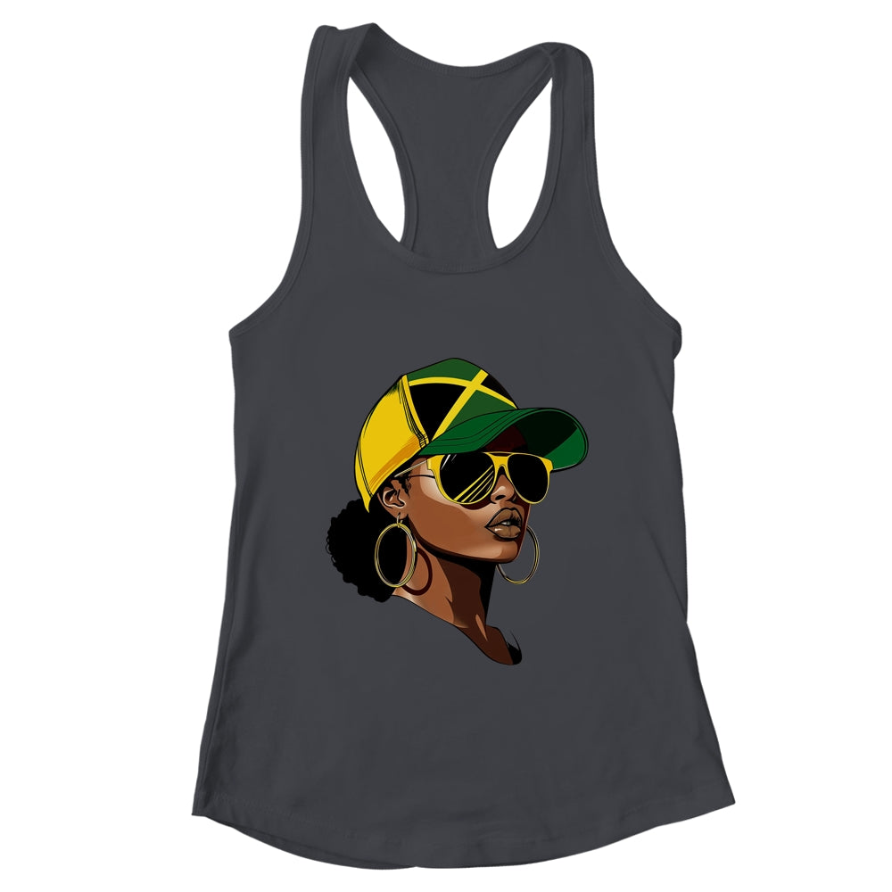 Afro Girl Patriotic Jamaica Flag Jamaica Independence Day Shirt & Tank Top | teecentury