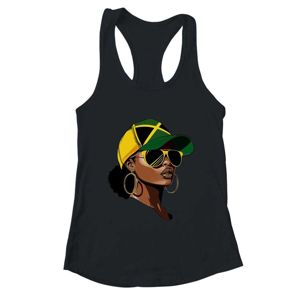 Afro Girl Patriotic Jamaica Flag Jamaica Independence Day Shirt & Tank Top | teecentury