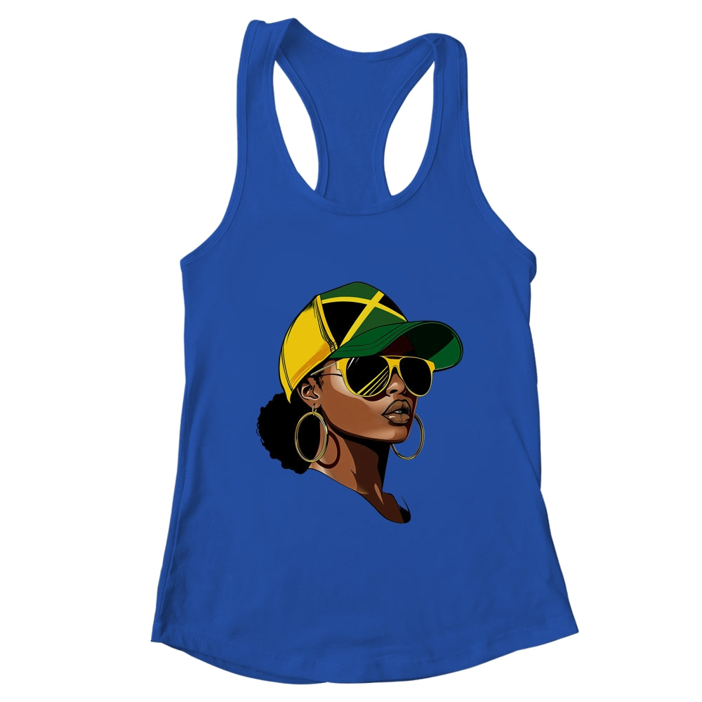 Afro Girl Patriotic Jamaica Flag Jamaica Independence Day Shirt & Tank Top | teecentury
