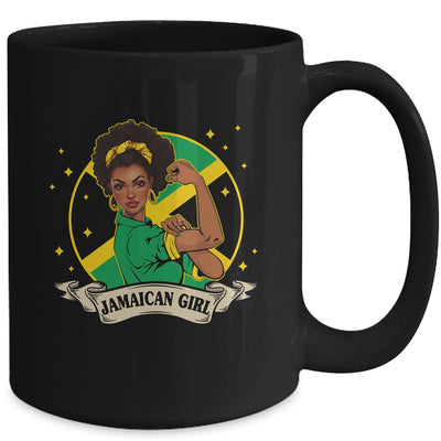 Afro Hair Jamaican Flag Jamaica Black Melanin Women Mug | teecentury