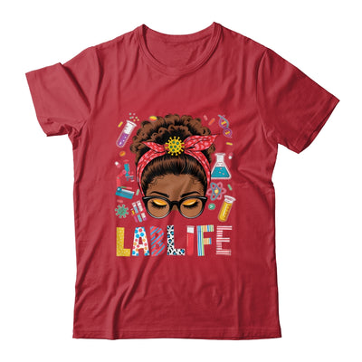 Afro Messy Bun Laboratory Life Lab Week 2025 Lab Technician Shirt & Hoodie | teecentury