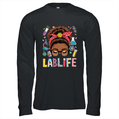Afro Messy Bun Laboratory Life Lab Week 2025 Lab Technician Shirt & Hoodie | teecentury