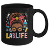 Afro Messy Bun Laboratory Life Lab Week 2025 Lab Technician Mug | teecentury