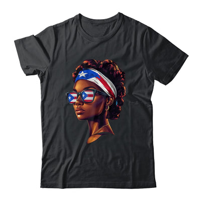 Afro Women Boricua Latina Puerto Rican Flag Sunglasses Shirt & Tank Top | teecentury
