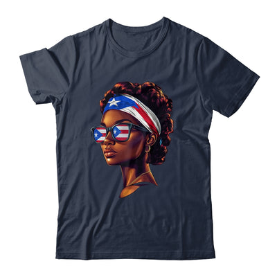 Afro Women Boricua Latina Puerto Rican Flag Sunglasses Shirt & Tank Top | teecentury