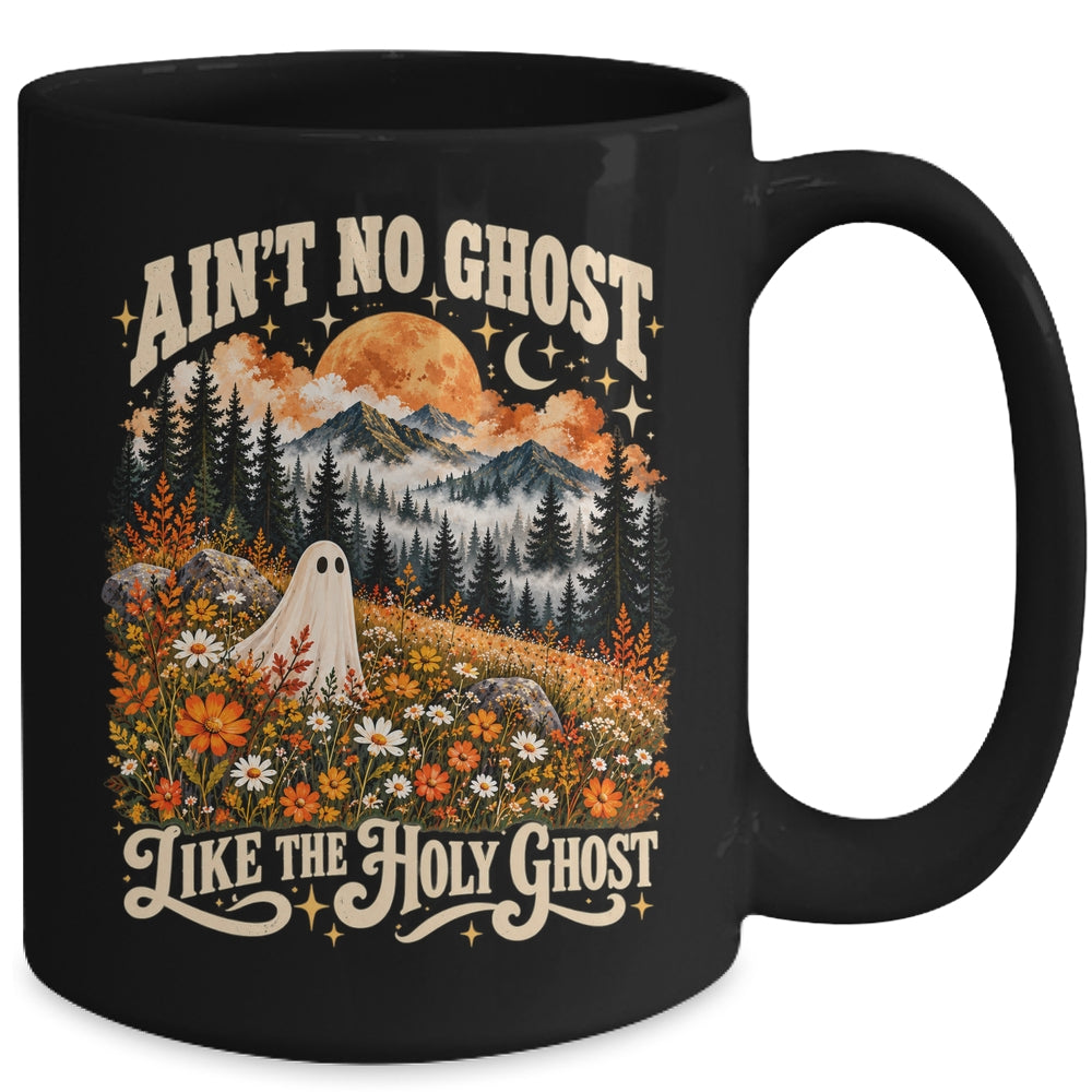 Ain't No Ghost Like The Holy Ghost Floral Forest Halloween Mug | teecentury