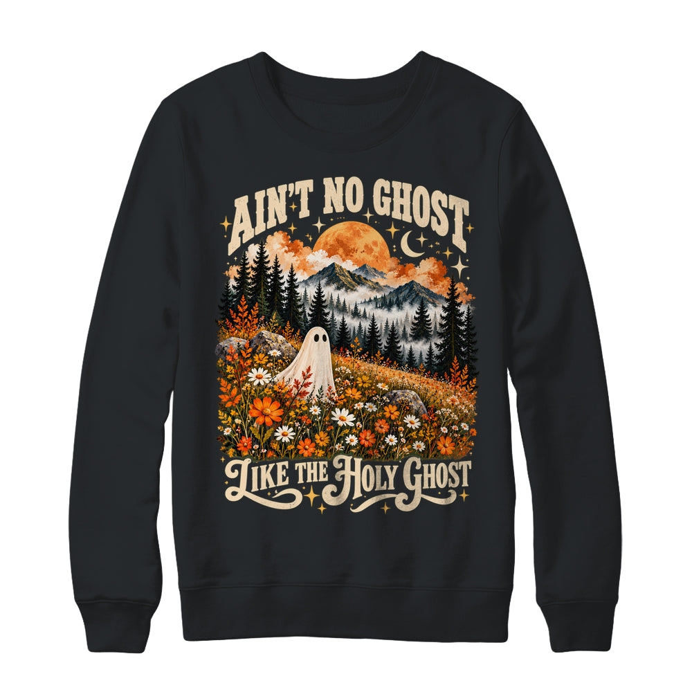 Ain't No Ghost Like The Holy Ghost Floral Forest Halloween Shirt & Sweatshirt | teecentury