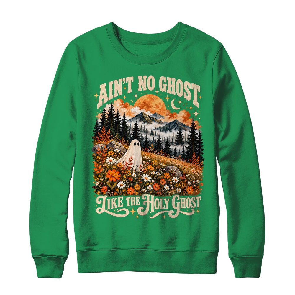Ain't No Ghost Like The Holy Ghost Floral Forest Halloween Shirt & Sweatshirt | teecentury