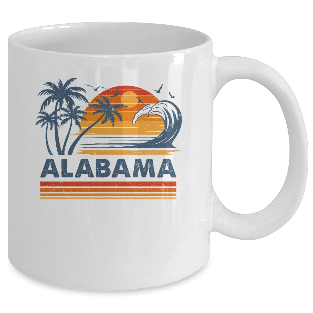 Alabama Vacation Sunset Cute 70s Vintage Retro Beach Mug | teecentury