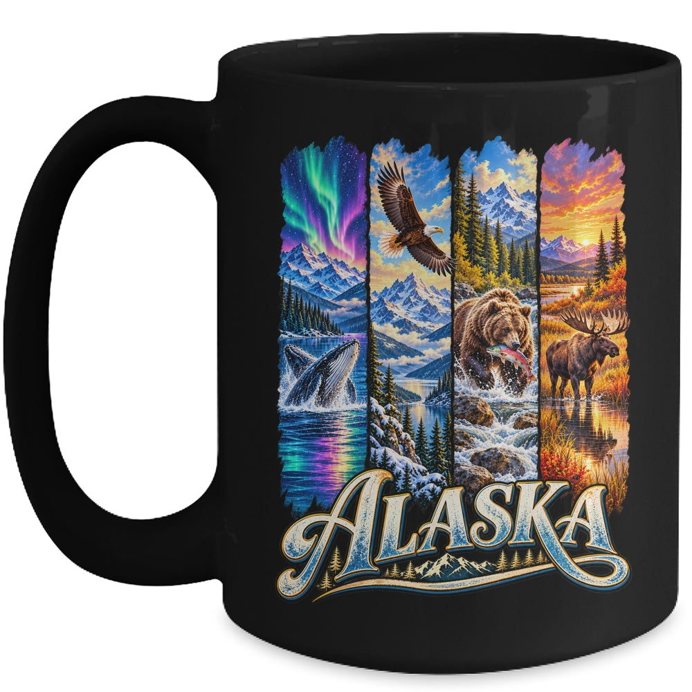 Alaska Adventure Nature Wildlife Bear Hiking Moose Travel Mug | teecentury