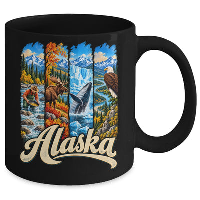 Alaska Adventure Nature Wildlife Bear Moose Eagle Travelling Mug | teecentury