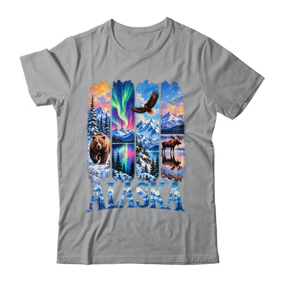 Alaska Bear Moose Eagle Aurora Lake And Mountain Wildlife Shirt & Hoodie | teecentury