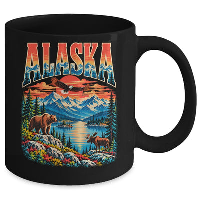 Alaska Bear Moose Eagle Lake And Mountain Aurora Vacation Mug | teecentury