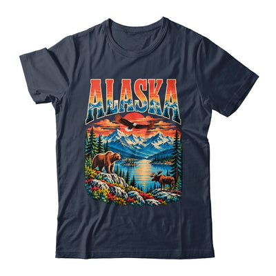 Alaska Bear Moose Eagle Lake And Mountain Aurora Vacation Shirt & Hoodie | teecentury