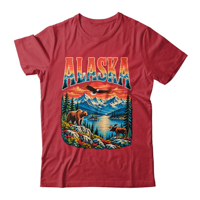 Alaska Bear Moose Eagle Lake And Mountain Aurora Vacation Shirt & Hoodie | teecentury
