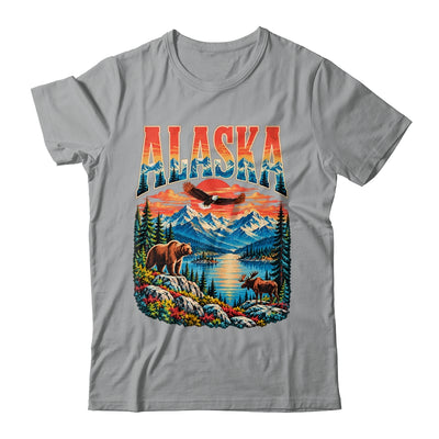 Alaska Bear Moose Eagle Lake And Mountain Aurora Vacation Shirt & Hoodie | teecentury