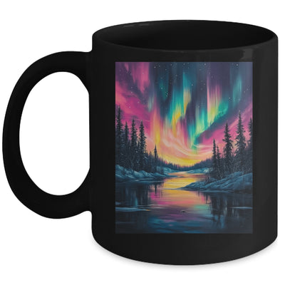 Alaska Landscape Aurora Borealis Northern Lights Vacation Mug | teecentury