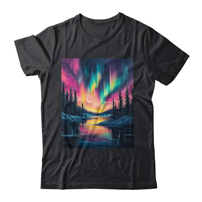 Alaska Landscape Aurora Borealis Northern Lights Vacation Shirt & Hoodie | teecentury
