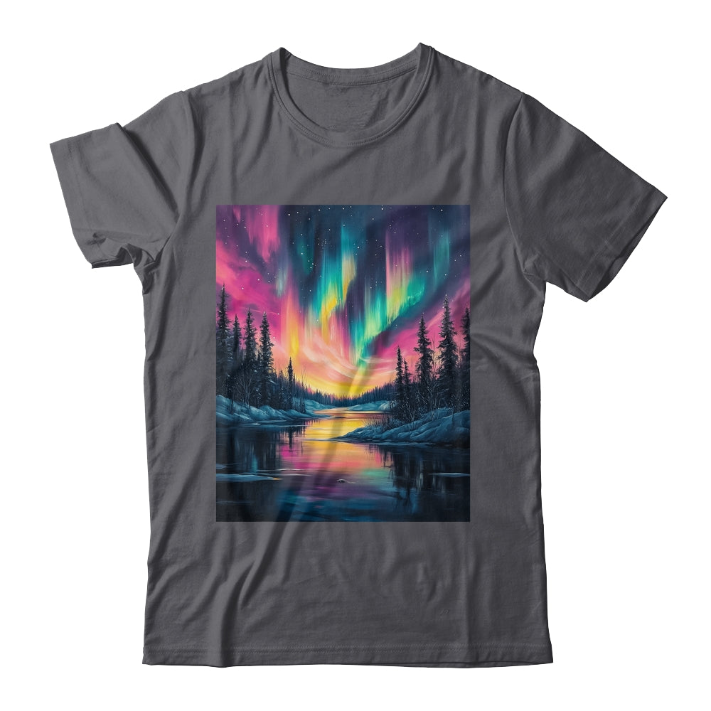Alaska Landscape Aurora Borealis Northern Lights Vacation Shirt & Hoodie | teecentury