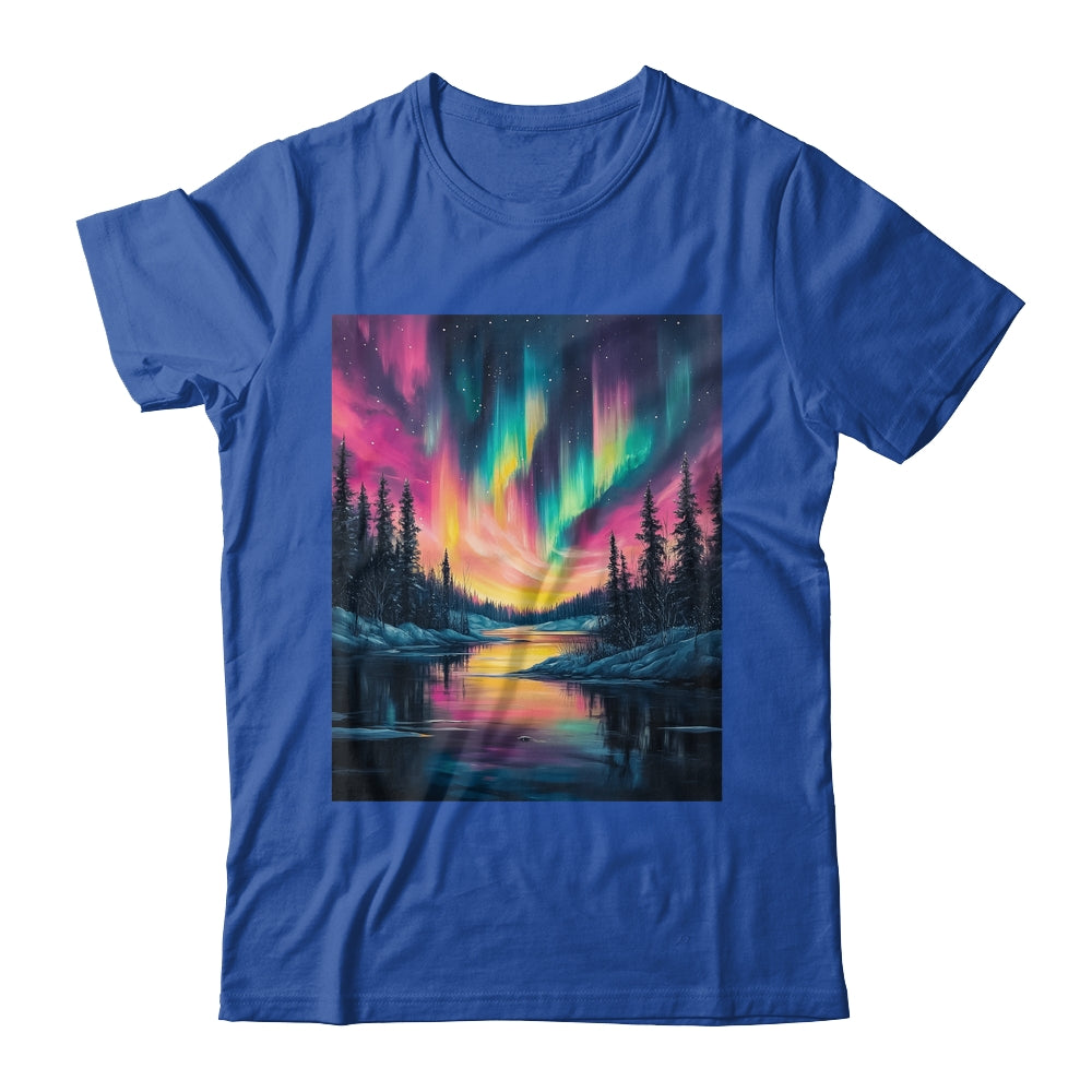 Alaska Landscape Aurora Borealis Northern Lights Vacation Shirt & Hoodie | teecentury