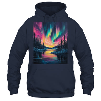 Alaska Landscape Aurora Borealis Northern Lights Vacation Shirt & Hoodie | teecentury