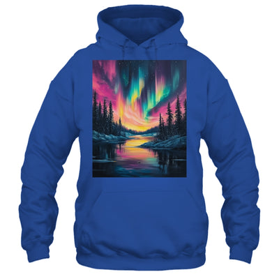 Alaska Landscape Aurora Borealis Northern Lights Vacation Shirt & Hoodie | teecentury